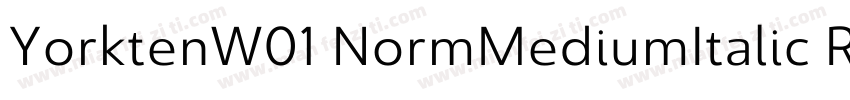 YorktenW01 NormMediumItalic Regular字体转换